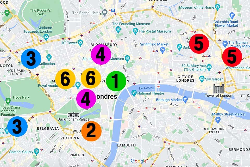 Zonas donde alojarse Londres